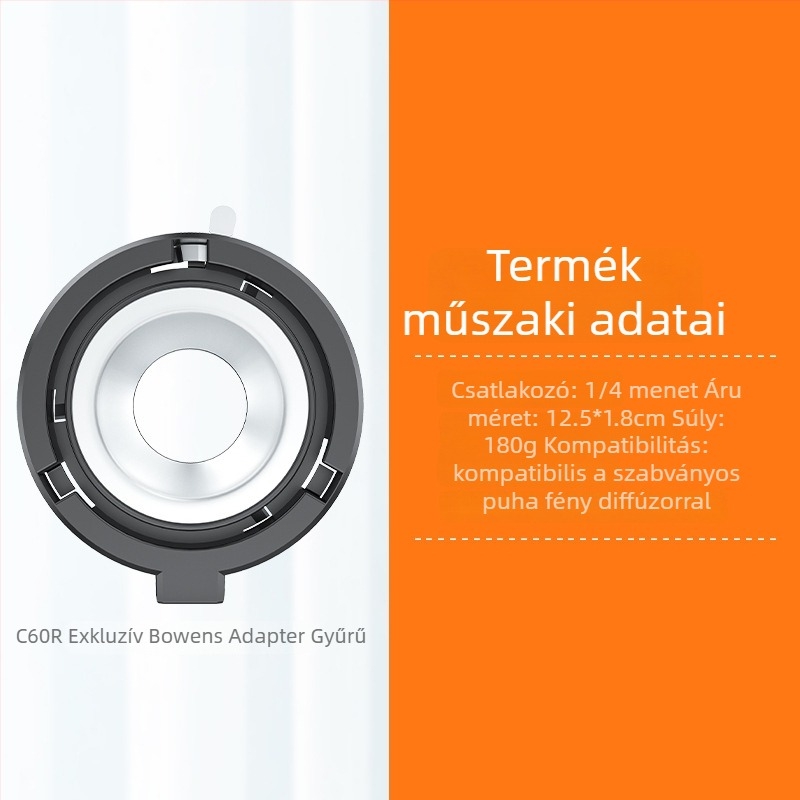MAMEN 60W hordozható COB töltőfény élő közvetítéshez és fotózáshoz — modell C60R-1, 51–100W, 2500K–9900K, három színhőmérséklet, 20V bemenet (USB-C/DC)