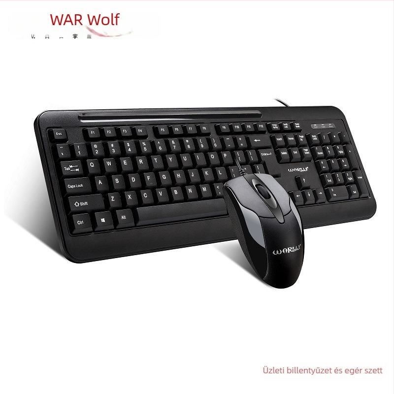 KM-660 USB kábeles billentyűzet és egér készlet, 1200 DPI optikai szenzor, ergonómiai kialakítás, 1,5 m kábel