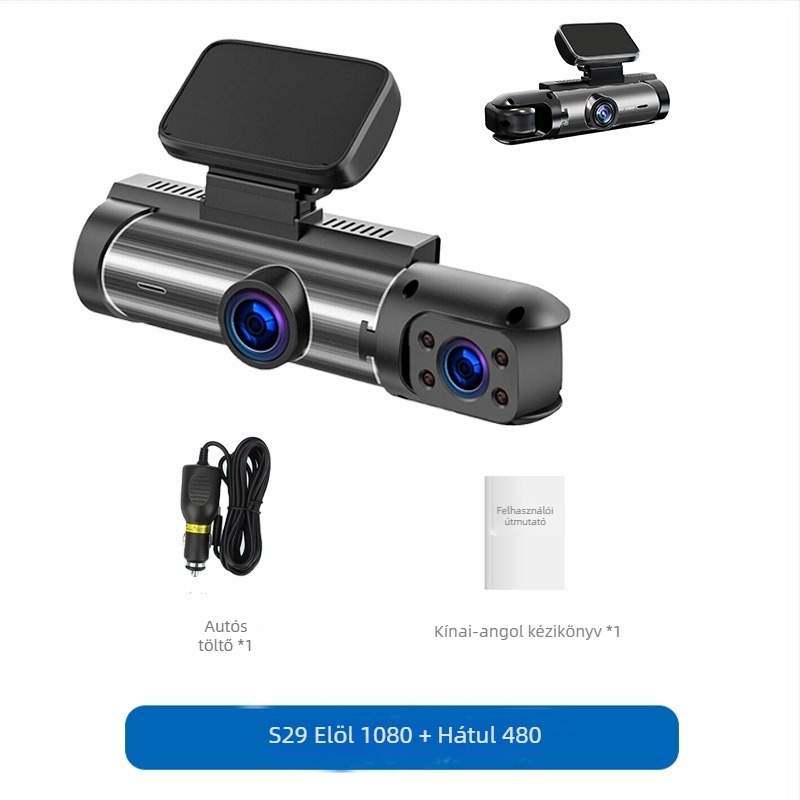 4K autós DVR Wi-Fi telefonkapcsolattal, csillagfényes éjjellátás, kettős felvétel, négycsatornás felvétel