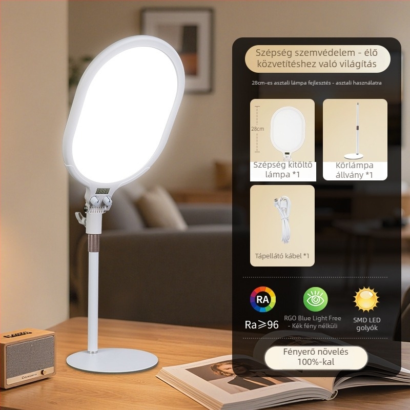 Asztali LED kitöltő fény élő közvetítéshez és videokonferenciákhoz — 15W, 5V, testreszabható, síkpaneeles dizájn