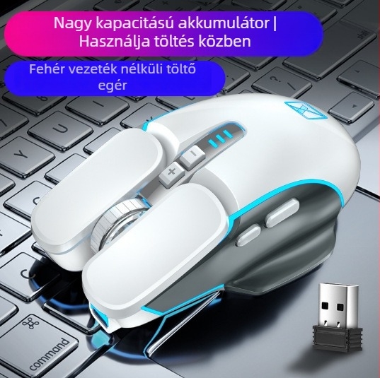 M203 Vezeték nélküli újratölthető egér, USB, 1600dpi, 2 gomb, 2,4 GHz