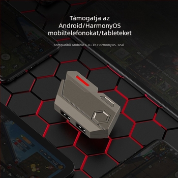 Jiaying Mix Ultra mobil játékbillentyűzet és egér konverter — TYPE-C kábeles csatlakozás, ABS test, kompatibil Android telefonok és táblagépek, elit szintű játék, egyfős használat