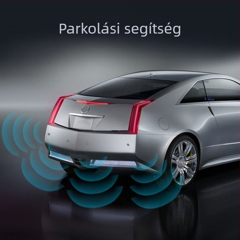 Kaiqisheng autóhátsó radar félkör alakú LED-kijelzővel, valós idejű hangos figyelmeztetéssel, 4 ultrahangos szenzorral