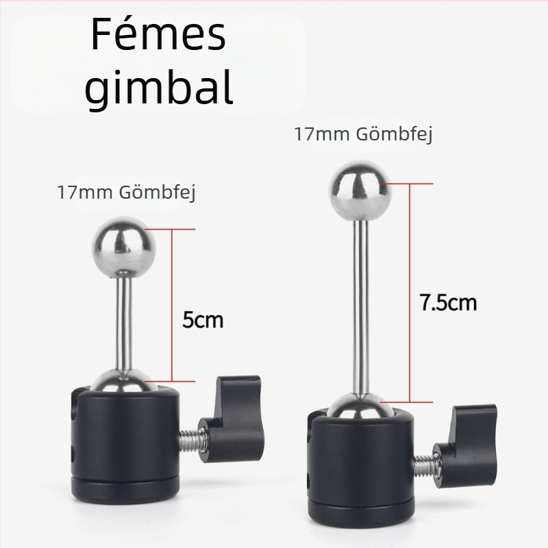 Fém univerzális pan-tilt fej 360°-os forgó alappal mobiltelefonokhoz, tabletekhez és kamerákhoz – tripod kiegészítő