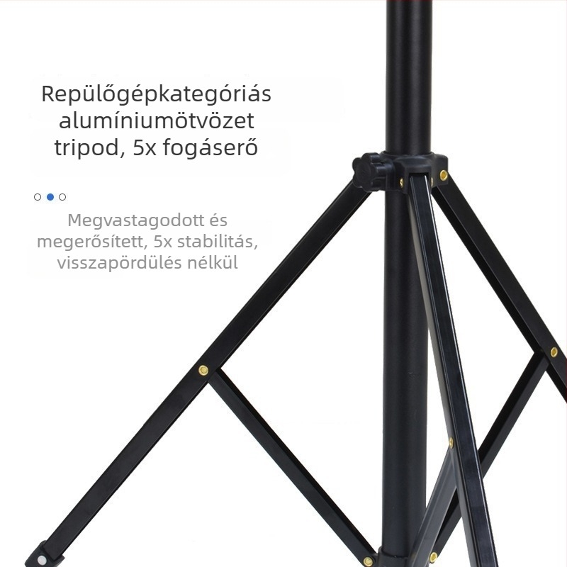 Alumínium ötvözetű padlós állvány 3D PTZ-vel, 2–5 kg teherbírás mobiltelefonokhoz és táblagépekhez