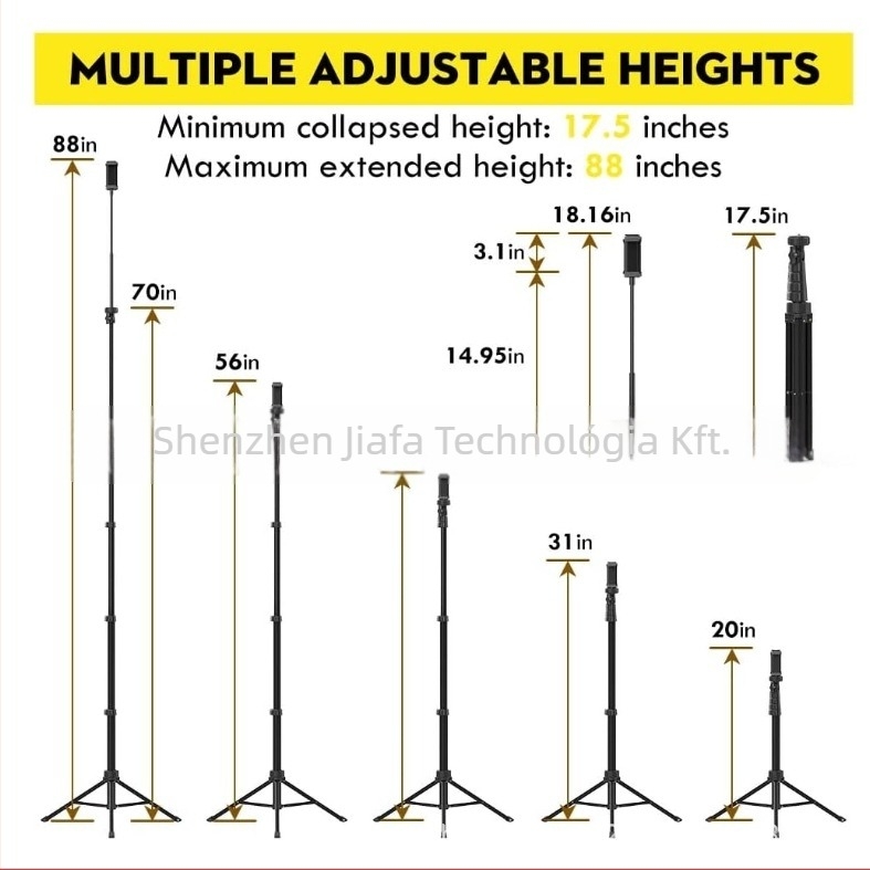 Alumíniumötvözetből készült integrált selfie-stabilizáló és tripod gooseneck telefontartóval, 3D PTZ, teherbírás 2–5 kg