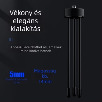 Asztali kamerástativ – kompakt, összecsukható alumínium ötvözet, 3D gimbal stabilizátor, teherbírás 3 kg, kamera és telefon számára
