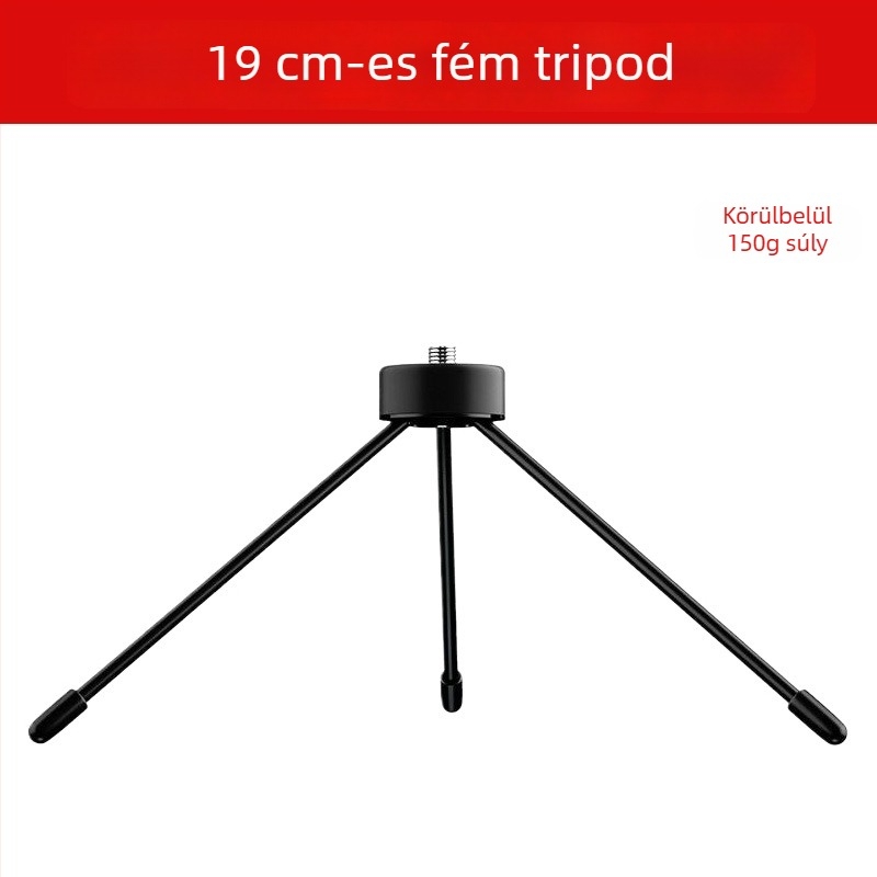 Asztali kamerástativ – kompakt, összecsukható alumínium ötvözet, 3D gimbal stabilizátor, teherbírás 3 kg, kamera és telefon számára