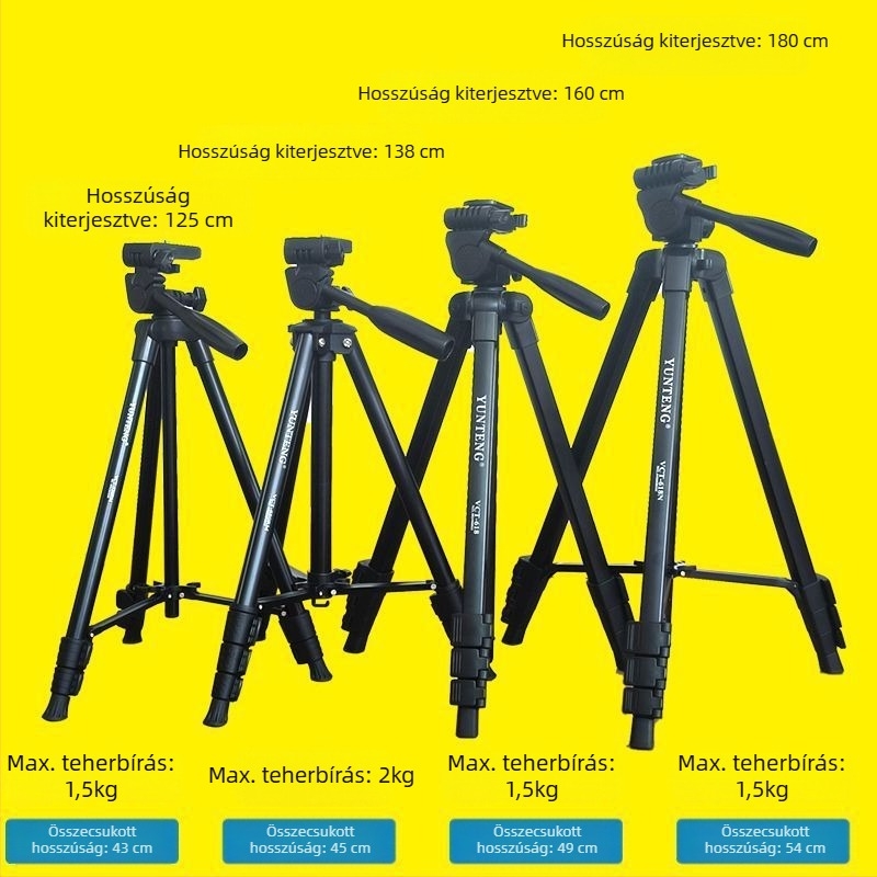 Hordozható háromlábú tartó DJI OM4/Osmo6 stabilizátorhoz, alumíniumötvözet, univerzális kompatibilitás, súly 160 g