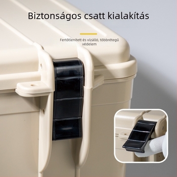 Nedvességálló tároló doboz fényképezőgép felszereléshez – ABS, 25L, zárható kulccsal, belső szivacspárnázás, kompatibilis a legtöbb modellhez