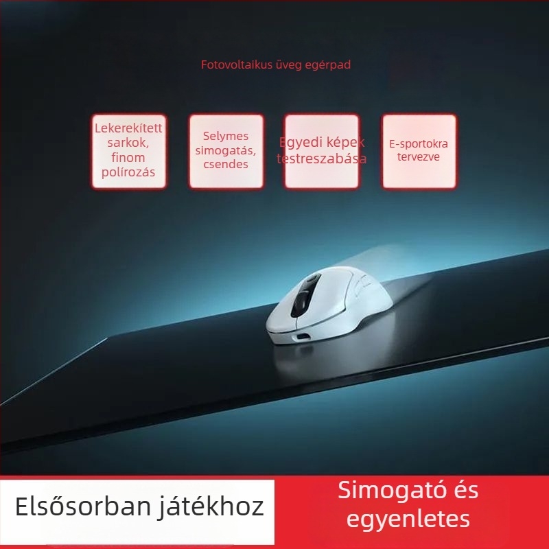 Nagy gumi egérpad játékhoz, egyszínű, logó nélküli