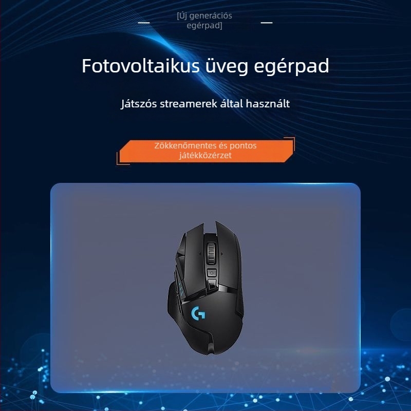 Nagy gumi egérpad játékhoz, egyszínű, logó nélküli