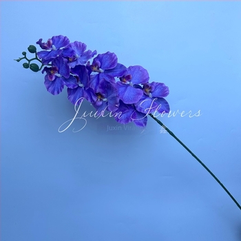 Phalaenopsis selyem virág – 3D orchidea film-textúrával; Anyag: selyem; Feldolgozás: injekciós öntés, öntés; Használat: esküvő, kültéri, fotó kellék, otthoni dekoráció