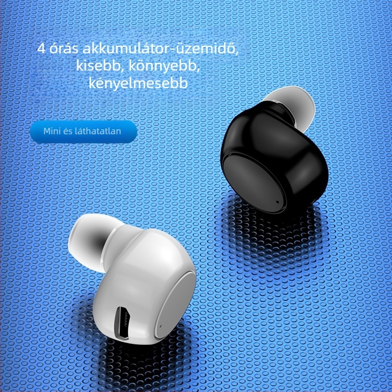 X6 Bluetooth fülhallgató – ultra kompakt, egyoldalas in-ear, Bluetooth 5.0, 15 m hatótávolság, IPX4, NFC, hangvezérlés