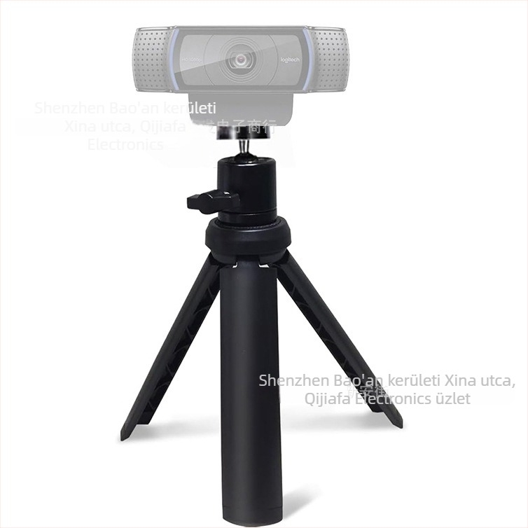 Asztali mini fotóstativ — hordozható selfie tripod telefonhoz, fémből készült konstrukció, teherbírás 1 kg, csőátmérő 1 cm, 1-szegmenses kialakítás