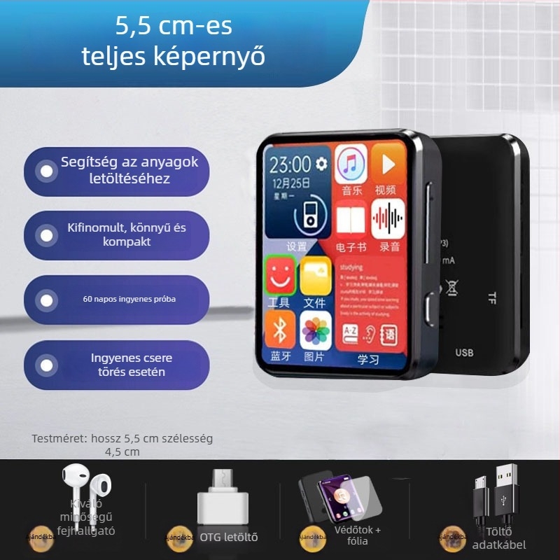 Bluetooth MP3/MP4 hordozható lejátszó diákoknak – középiskolai kiadás MP5 MP6 MP7