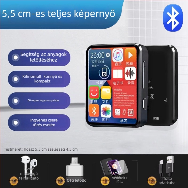 Bluetooth MP3/MP4 hordozható lejátszó diákoknak – középiskolai kiadás MP5 MP6 MP7