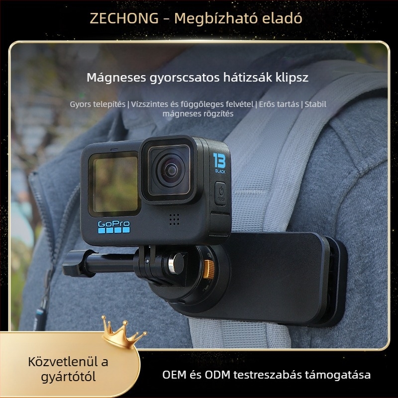 Mágneses hátizsák-klip DJI Action 3/4/5/6 és GoPro számára