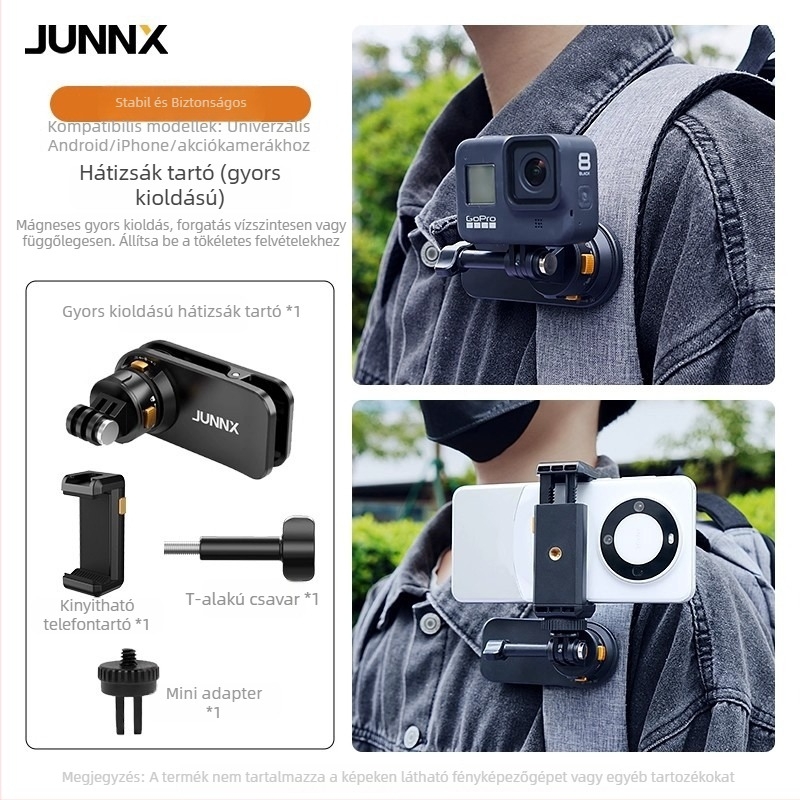 Mágneses hátizsák-klip DJI Action 3/4/5/6 és GoPro számára