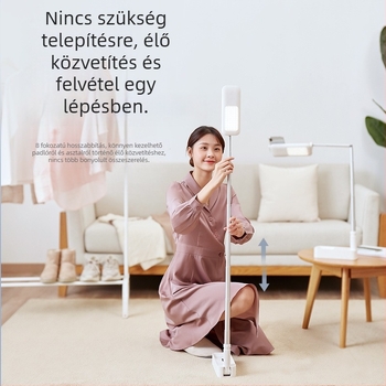 Új, fejlesztett kettős kamerás felülről történő felvételi állvány beépített lámpával, tárolóval, telepítés nélkül, többfunkciós