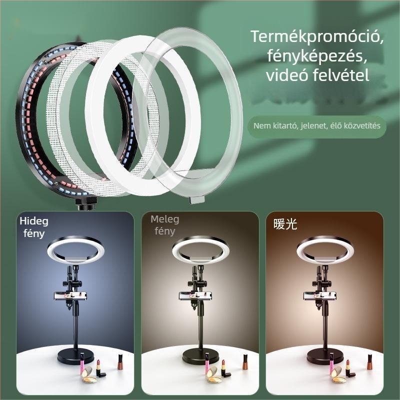 Felső nézetű telefonfelvételi állvány, 360° forgatás, ABS-műanyag konstrukció, testreszabás támogatott