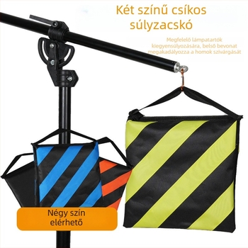 Fényképezéshez homokzsák – vászon anyag, 2–5 kg terhelés, kompatibilis mennyezeti lámpaállványokkal és tripoddal