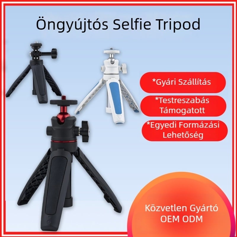 TOPLING Top-2 Selfie Stick Tripod – ABS, 3 részek, max terhelés 2 kg, Bluetooth nélkül, mobiltelefonokra és kamerákhoz