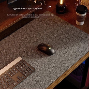 Nagy asztali pad — bőr, matt felület, egyszínű stílus, gamer mat