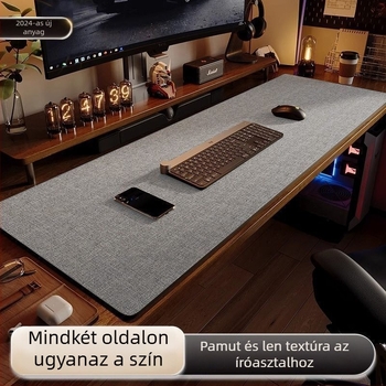 Nagy asztali pad — bőr, matt felület, egyszínű stílus, gamer mat