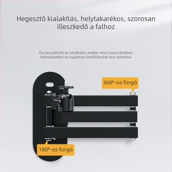 Fali projektor tartó összecsukható polccal