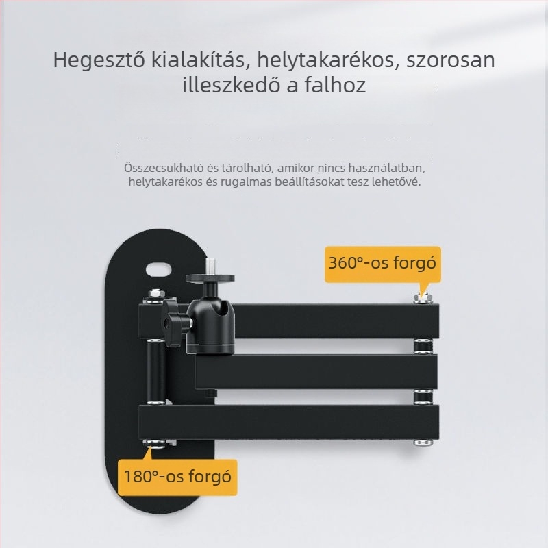 Fali projektor tartó összecsukható polccal