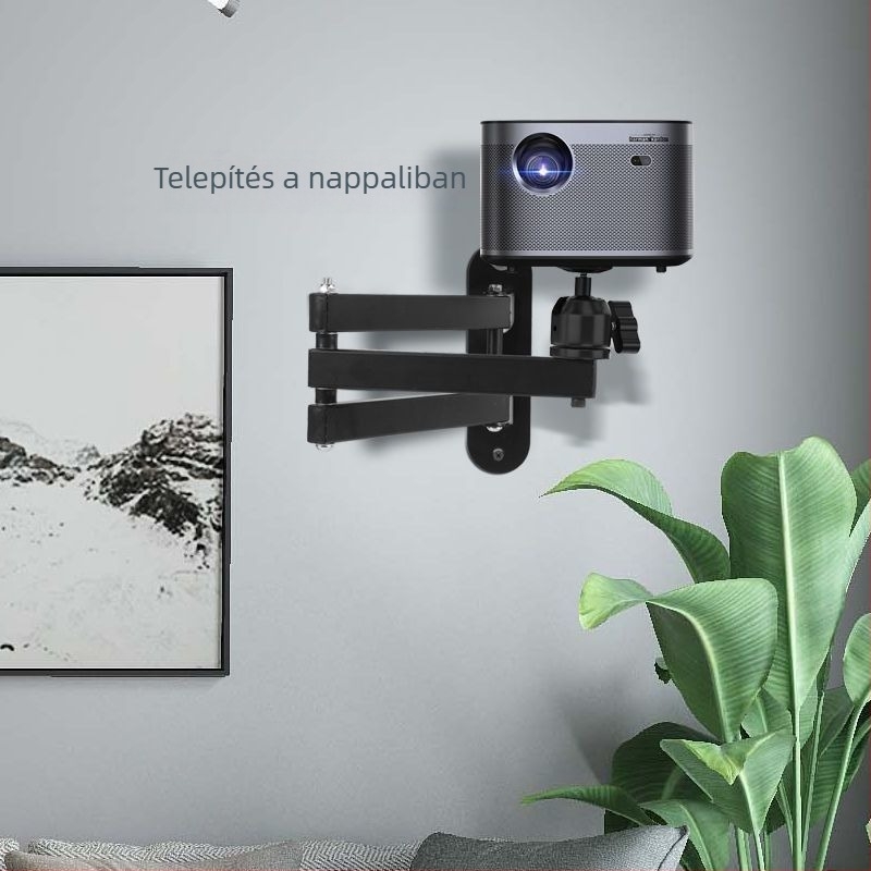 Fali projektor tartó összecsukható polccal