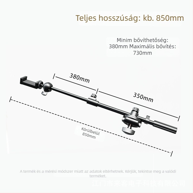 LIKER S-700 Fém teleszkópos mennyezeti állvány kiegészítő karral telefon- és mikrofon-tartóhoz