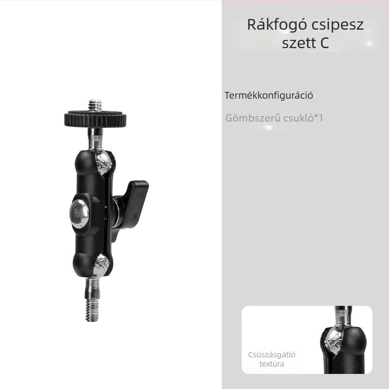 Többcélú U-alakú nehéz bilincs DSLR-kamerához, C-bilincs és fémből készült kar fotózáshoz
