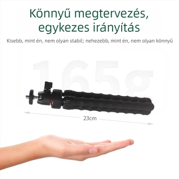 Benbenhu Dy-zm-16 állványfej telefonra és GoPro-hoz – ABS/TPR/fém, max terhelés 2 kg, súly 156 g