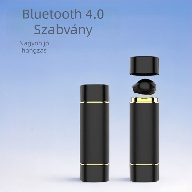 Zajcsökkentéses Bluetooth headset, magán modell, autós handsfree mód, bilaterális sztereó, Bluetooth 5.0, 10 m hatótáv, akkumulátor üzemidő 0–4 h