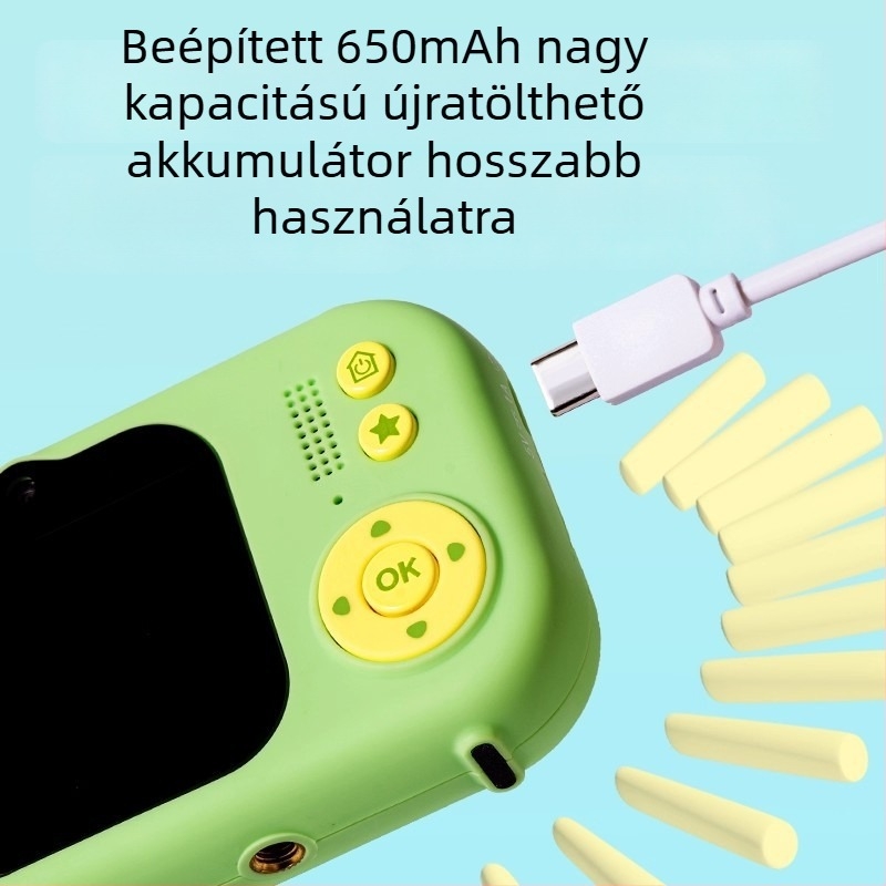 Deli gyerekeknek szánt kamera – fényképez és videózik, műanyag játék 7–14 éveseknek