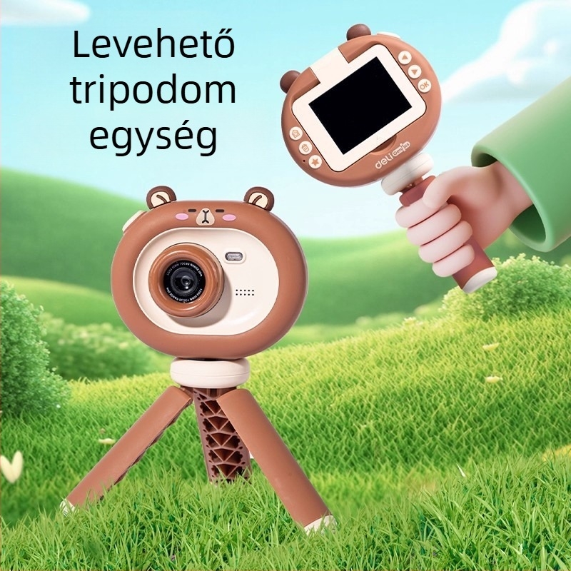 Deli gyerekeknek szánt kamera – fényképez és videózik, műanyag játék 7–14 éveseknek