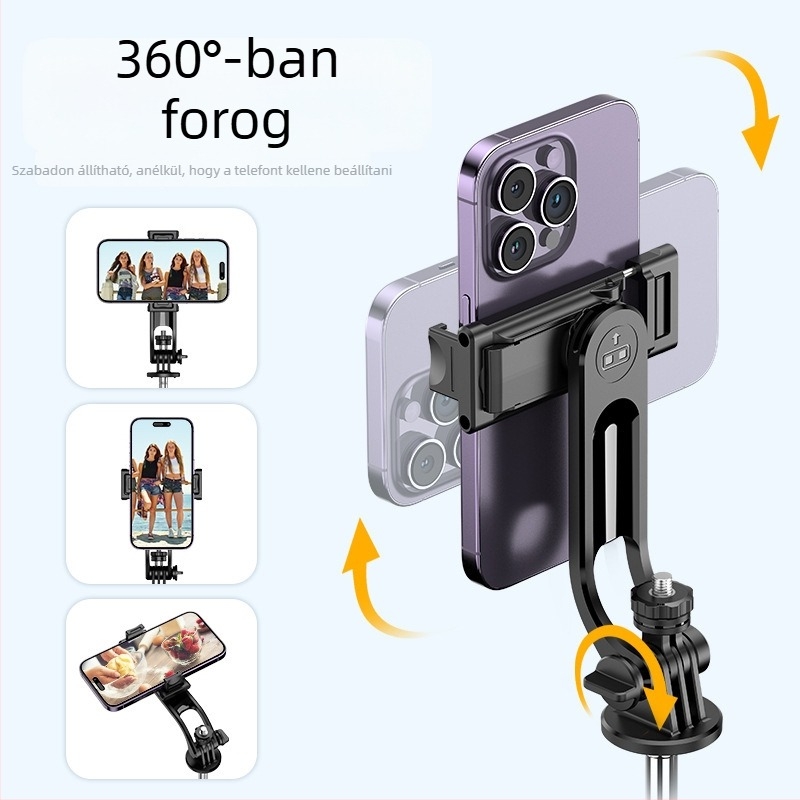 Selfie Stick Tripod kamerákhoz és okostelefonokhoz | Anyag: ABS + alumíniumötvözet | 1/4-inch csavaros kötés | Modell: C12/C13 | Kompatibilis DJI Pocket 3 / Insta360