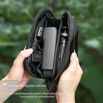 DJI Pocket 3/2-höz készült hordozható, multifunkcionális tárolótáska diagonális vállpánttal