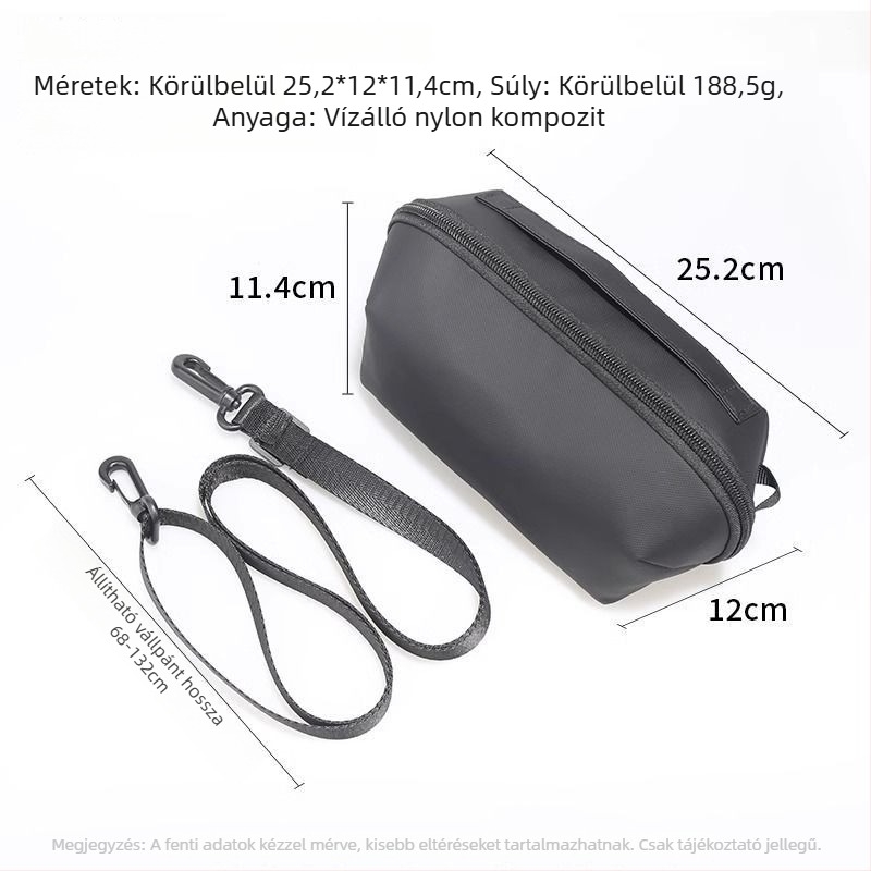 DJI Pocket 3/2-höz készült hordozható, multifunkcionális tárolótáska diagonális vállpánttal