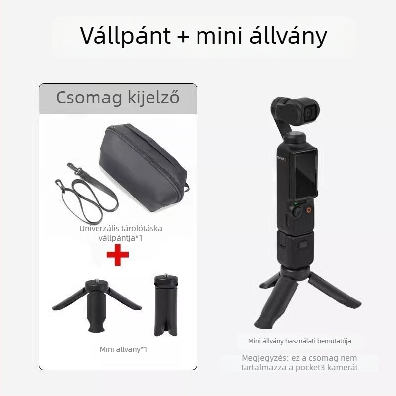 DJI Pocket 3/2-höz készült hordozható, multifunkcionális tárolótáska diagonális vállpánttal