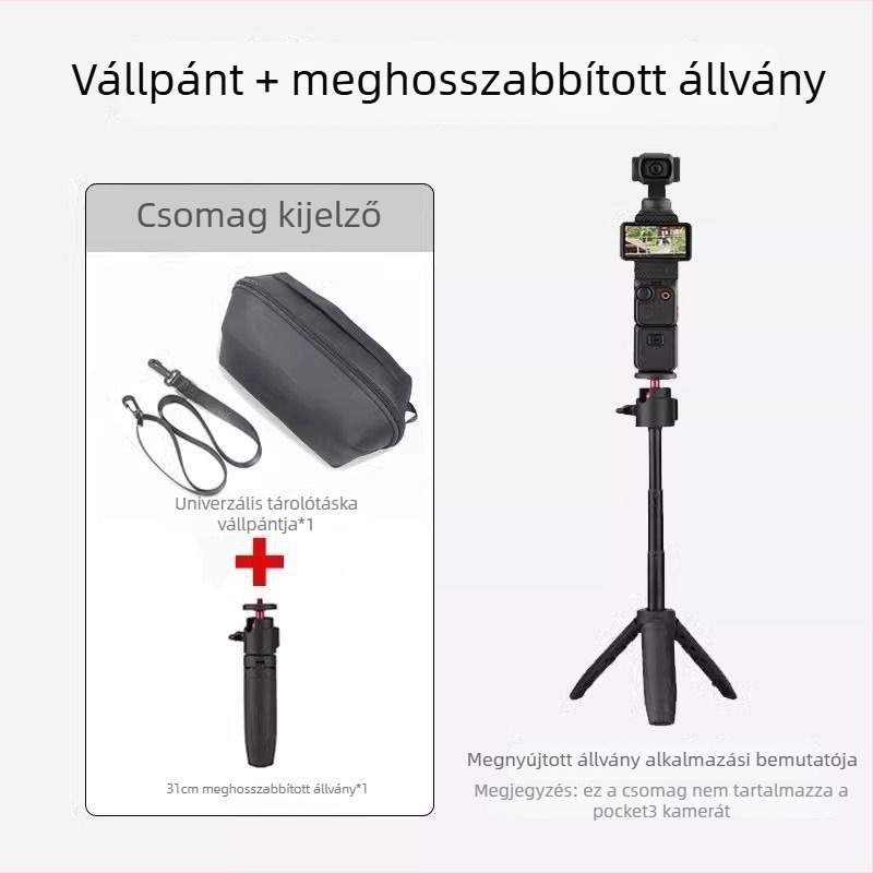 DJI Pocket 3/2-höz készült hordozható, multifunkcionális tárolótáska diagonális vállpánttal