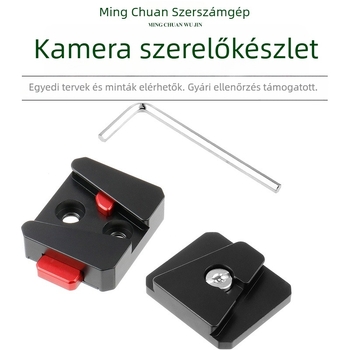 Kamera gyorskioldó lemez alumíniumötvözetből — 1/4 hüvelykes csavarfurat, állvány tartozék, súly 0.064 kg
