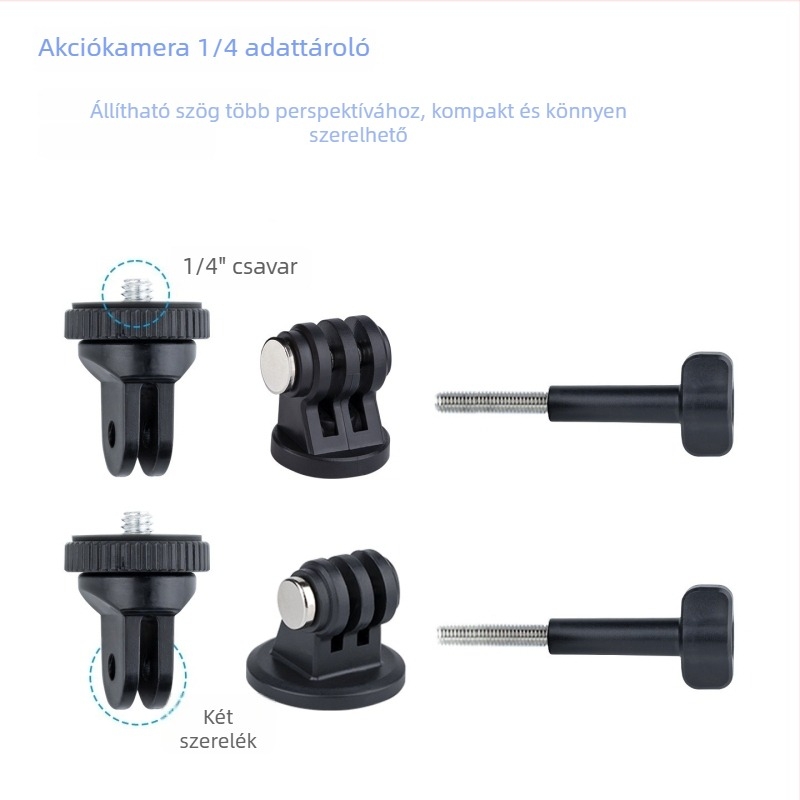 Insta360 akciókamera adapter, 1/4-es csavar alap, kompatibil tripod és gimbal, ABS anyag