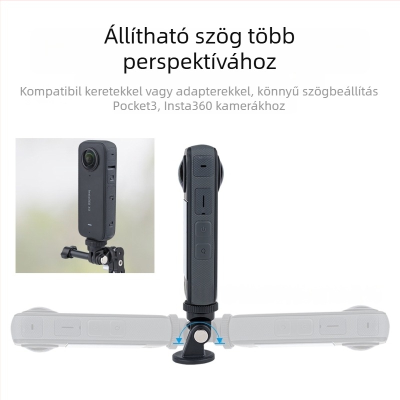 Insta360 akciókamera adapter, 1/4-es csavar alap, kompatibil tripod és gimbal, ABS anyag