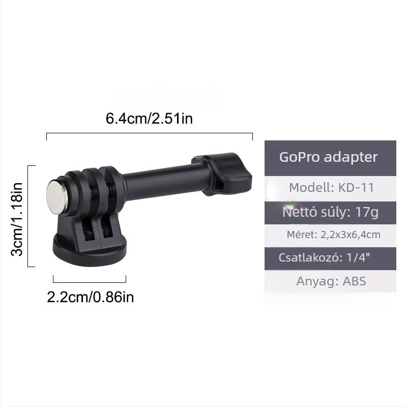 Insta360 akciókamera adapter, 1/4-es csavar alap, kompatibil tripod és gimbal, ABS anyag