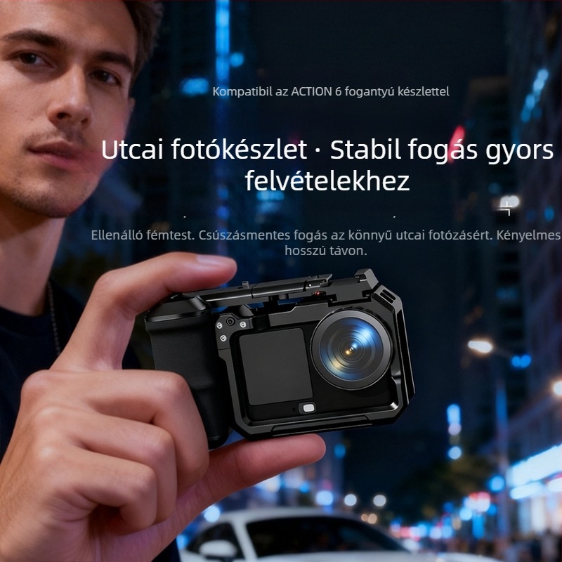 Heaxgk Alumínium ötvözet keret tartó Osmo Action 6-hoz – fogó és keret