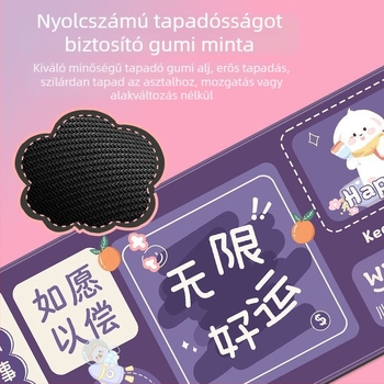 Kis gumírozott egérpad számológép funkcióval, egyoldalas, testre szabható