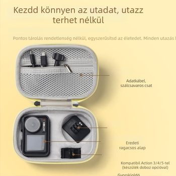 DJI Action 5 Pro/4/3 szállító tok – EVA anyagú, merev héj